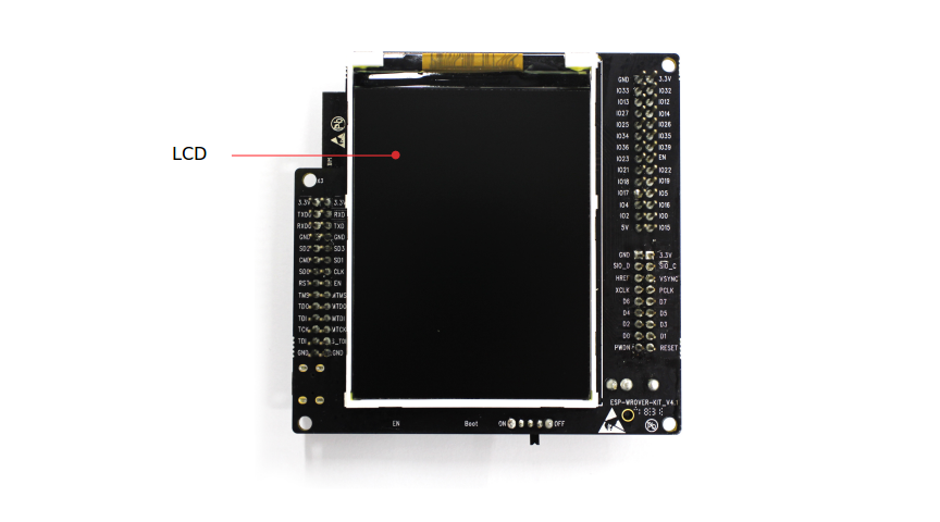 ESP-WROVER-KIT board layout - back