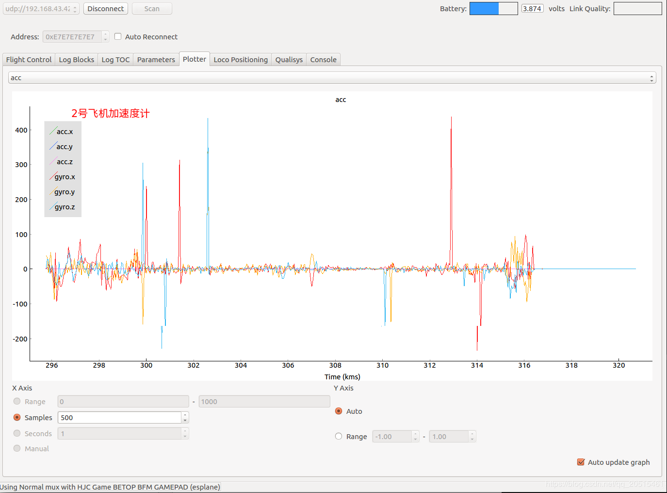 accelerometer logging